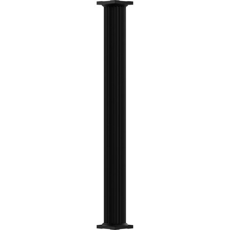 Ekena Millwork 10" x 8' Endura-Aluminum Column, Round Shaft (Load-Bearing 26,000 lbs), Non-Tapered, FLuted EA1008ANFSGTUTU